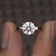thumbnail image 3 of Cora Jewellery 2.0CT Round Moissanite Enagagement Ring , 10K Yellow Gold, 11 US, 3 of 7