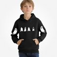 thumbnail image 2 of WAVSUF Kids Boys Hoodie, Loose Fit Long Sleeve with Pockets Fall Halloween Casual Sweatshirts Black 7-8, 2 of 6