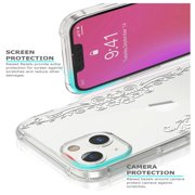 Xpression Phone Case For Samsung Galaxy A26 Hybrid Clear Frame with Trendy Pattern Design, Shockproof Hard Back & TPU Rubber Cover, Pink Butterfly