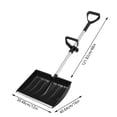 thumbnail image 2 of Ergonomic Anti-Slip Snow Shovel - Portable Heavy-Duty Design with Reinforced Aluminum Blade for Driveway, Patio & Outdoor Winter Maintenance (Saffron), 2 of 6