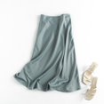 thumbnail image 1 of Tangada, falda midi de satén de calidad sólida para mujer, falda vintage con cremallera lateral, faldas elegantes de oficina para mujer, faldas acampanadas 6D18 Tan Jianjun unisex, 1 of 2