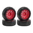 thumbnail image 5 of Kuntesetty 4 Pieces 1/18 RC Car Wheels and Tires Accessory Portable, High Performance, Easy Red, 5 of 8