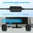 thumbnail image 6 of LENRUE 807S Gaming PC Computer Speaker with Colorful Led Light , 10W Loud HD Stereo Sound, 2.0 USB Powered 3.5mm Aux Input, 6 of 7