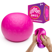 Power Your Fun Arggh Pink Color-Changing 5" Jumbo Anti Stress Sensory Ball Squishy Toy