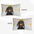 thumbnail image 4 of Naloa Dachshund Sitting in Bathtub Pillowcase, Throw Pillowcase, Wrinkle-Free, Stain-Resistant with Hidden Zipper for Bedroom Sofa - 16"x24", 4 of 9