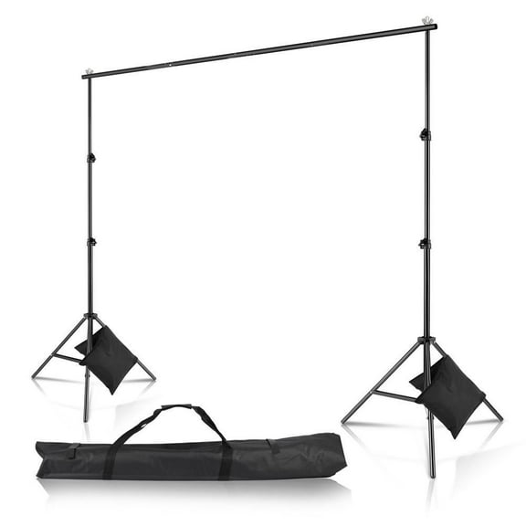 Wangbujianwang 10ft  Adjustable Photography Backdrop Support System Photo Video Studio Muslin Background Stand Kit with Carry Bag