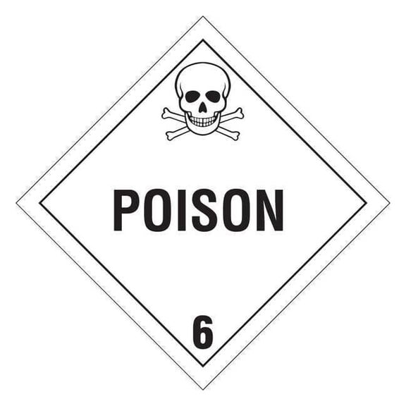 Brady DOT Container Placard,10-3/4" Label W 60431