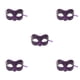 thumbnail image 1 of Sonducket Retro Masque Carnival Prom Color sólido Masquerade Accesorios Maquillaje Fiesta Rendimiento Decoración para Halloween púrpura violeta 5piezas Sonducket CBP252086, 1 of 4