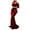 Red, variant on LYXSSBYX Womens Dresses under 10.00 Golden Velvet Fishtail Hip-hugging Slim Strapless Irregular Evening Gown Dresses