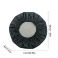 thumbnail image 3 of Round Bar Stool Covers Waterproof Anti-Slip Leather Seat Covers with Elastic Band 13.78x13.78in Kitchen Dining Chair Protector (Black)​, 3 of 6