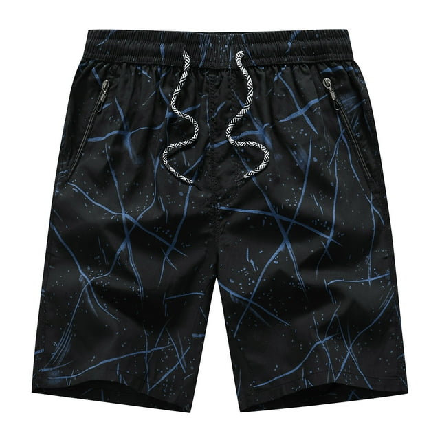 Bottoms Aqestyerly Fashion Men's Pocket Zipper Buttons Print Leisure Time tooling Short Pants