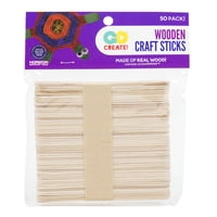 Horizon Group USA Wood Craft Sticks, 50 Piece