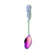 thumbnail image 4 of Colorful Dinner Rose Spoon Stainless Steel Rainbow Dessert Spoons Easy To Clean Home Restaurant Silverware Flatware for Cake Ice Dessert Fruit Juice Drink Utensil, 4 of 9