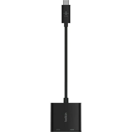 Belkin USB C to HDMI Adapter   USBC Charging Port to Charge While You Display, Supports 4K UHD Video, Passthrough Power up to 60W for Connected Devices, Compatible with MacBook, iPad, Windows