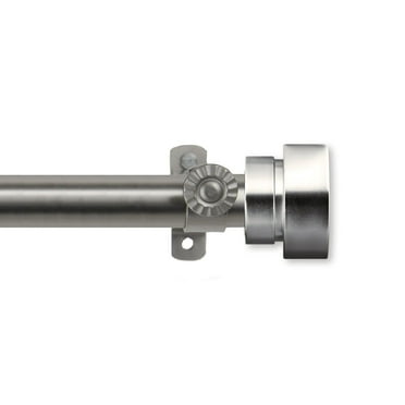 Contemporary Home Living 89.5" Silver Thornhill Contemporary Single Window Curtain Rod