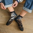 thumbnail image 3 of Pofeuu Oil Painting Tribal Wolf Print 30cm Socks, Adult Running Hiking Socks for Youth and Adult, 3 of 7