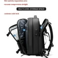 thumbnail image 3 of Ekon Vacuum Backpack, 60l Expandable Travel Smart Backpack With Vacuum Compression, With Pump, Water Resistant (Gray), 3 of 9