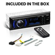 BOSS Audio Systems 616UAB Single DIN Car Stereo Head Unit – No CD DVD Player, Bluetooth, AM/FM Radio, USB, Aux-in, MP3 Receiver