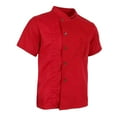 thumbnail image 1 of BELOVING Unisex Chef Jackets Coat Short Sleeves Shirt Kitchen Uniforms 3XL Red, 1 of 10