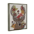 thumbnail image 2 of Stupell Industries Buck Deer Portrait Interwoven Flower Mandala Fractals Graphic Art Luster Gray Floating Framed Canvas Print Wall Art, Design by Valentina Harper, 2 of 5
