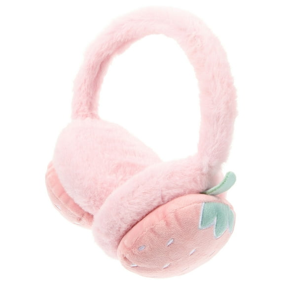 GAXIRE Fluffy Ear Muffs Earmuff Pink Plush 1Pcs 7.1X6.7X3.9In