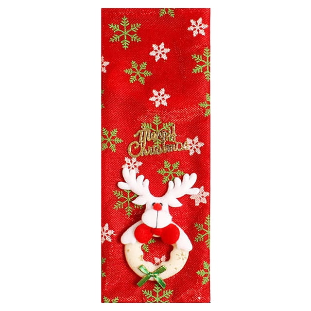 Ensembles de Bouteilles de Noël Ornements de Noël Sacs Rouges Hôtel Restaurant Déguisement des Fêtes Fournitures de Fête Support de Flûte à Champagne Présentoir de Fête Trompette Flûtes à Champagne Coupe Eve Verre 19 Verres avec Intérieur