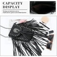 thumbnail image 3 of Leather Skull Fringe Purses for Women Black Tassel Shoulder Crossbody Bag Unique Gothic Punk Satchel Handbag, 3 of 6