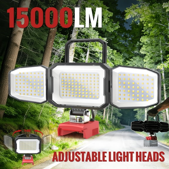 Ecarke LED Work Light Compatible with Milwaukee 18V Battery, 150W 15000LM,Tool Only