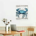 thumbnail image 2 of Shiartex  Vintage Beach Wall Decor Art Prints Crab Inspiration Ocean Marine Animal Picture for Bedroom Bathroom Home Decor Stretched and Framed Ready to Hang 16x20 in/12x16 in, 2 of 4