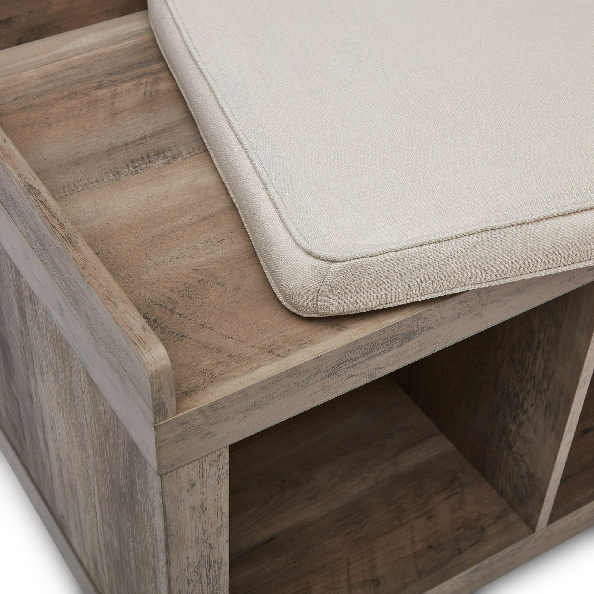 Better Homes & Gardens 4-Cube Storage Bench, Rustic Gray