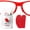 Red, variant on Setex Gecko Grip 1mm Anti Slip Eyeglass Nose Pads, (5 Clear Pair) USA Made, 2500 Innovative Microstructured Fibers per Nose Pad, 1mm x 7mm x 16mm