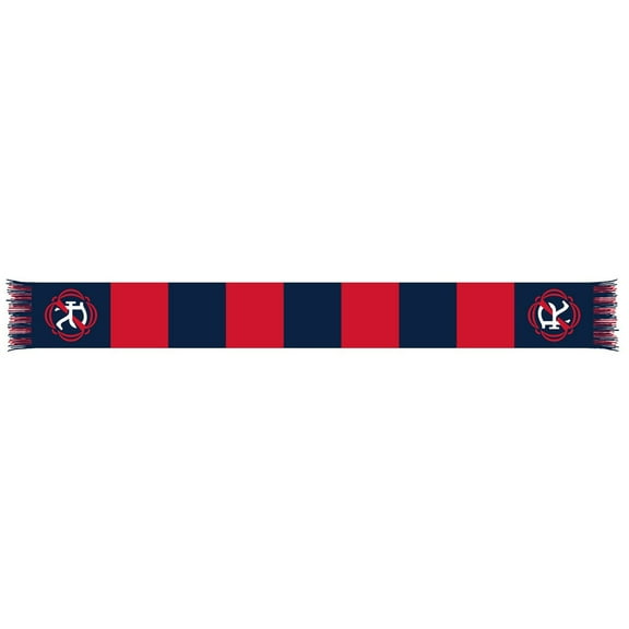 Navy/Red New England Revolution Team Bar Knit Scarf