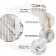 thumbnail image 3 of Marble White Gold Bathroom Shower Curtains with 12 Hooks Polyester Waterproof Shower Curtain for Stalls and Bathtubs Abstract Simple Marble Geometric Decorative Bathroom Privacy Curtain 36x78 Inches, 3 of 8