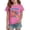 Pink, variant on Grblisyd First Day of School Shirt Girls Boys Letter Print Crew Neck Short Sleeve Tshirt Kids Back to School Graphic Tee Tops