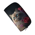 thumbnail image 3 of Cartera con estampado de gatito kawaii para mujer, cartera con diseño de gato escocés y británico, tarjetero para identificación, monedero, bolso de mano largo, regalo, 3 of 5