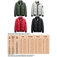 thumbnail image 2 of Frontwalk Men's Puffer Jackets Long Sleeve Coats Full Zip Coat Mens Thermal Outwear Stand Collar Beige XS, 2 of 2