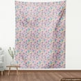 thumbnail image 3 of Ambesonne Blue Pink Fabric by the Yard Upholstery, Vintage Landmarks, 2 Yards, Pale Pink and Pale Blue, 3 of 4