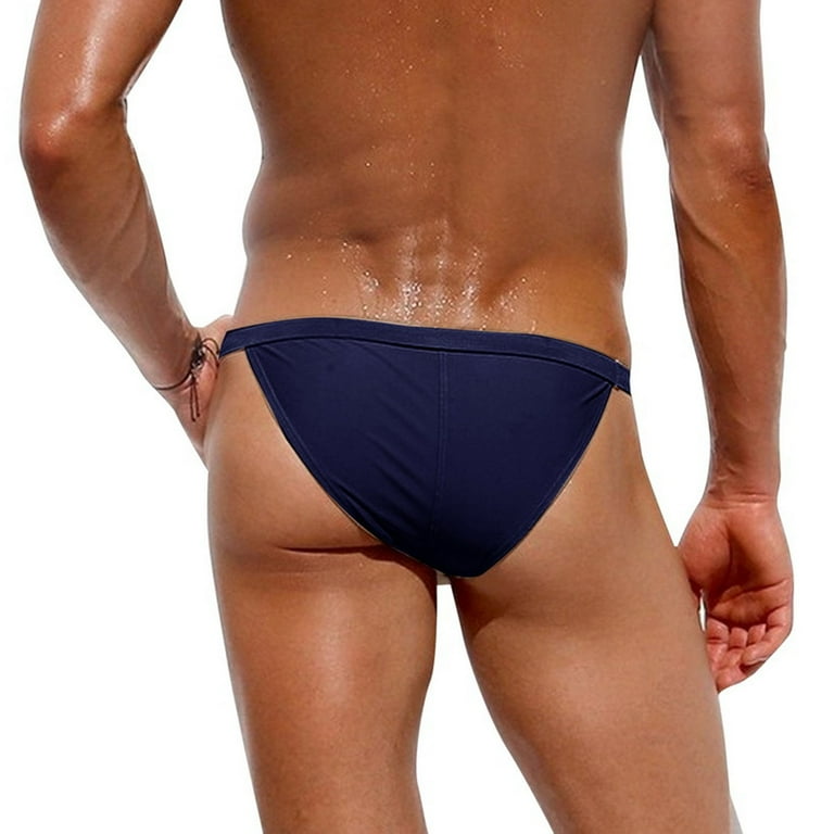 Pzocapte Mens Double Briefs Mesh Mens Swimwear Trunks Lifting