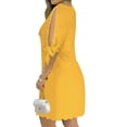 thumbnail image 3 of Gvmfive Womens Dresses Half Sleeve Cold Shoulder Mini Dress Party Formal Casual Dress, 3 of 5