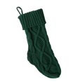 thumbnail image 3 of Calcetín colgante de calcetín navideño de punto sólido para y niñas, bolsa para dulces, adornos colgantes para árboles Verde 46cm BLESIY Media de dulces navideños, 3 of 5