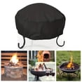 thumbnail image 3 of Wweixi Round Fire Pits Cover Fire Clean And Protected All Year Round High-Density Waterproof Size black 122*46CM, 3 of 6