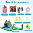 thumbnail image 4 of Gymax Inflatable Water Park w/Climbing Wall Basketball Rim Splash Pool 950W Blower, 4 of 10
