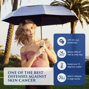 UV Blocker Umbrella Sun Protection Wind Resistant Umbrella Auto Open UPF 55+ Sun Protection 48 inch