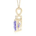 thumbnail image 2 of ANGARA Natural 1.8 ct Tanzanite V-Bale Pendant with Diamond in 14K Yellow Gold for Women (Size-8mm) | December Birthstone, Anniversary, Jewelry Gift for Women | Natural Tanzanite Necklace, 2 of 8