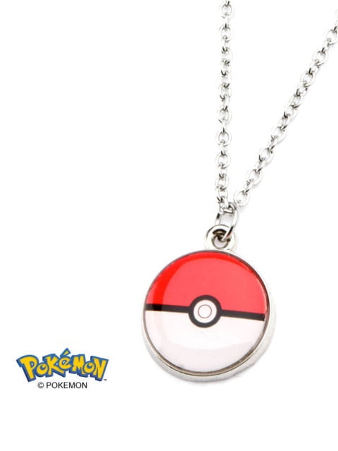Official Pokemon Poke Ball Stainless Steel Small Charm Pendant Necklace ...