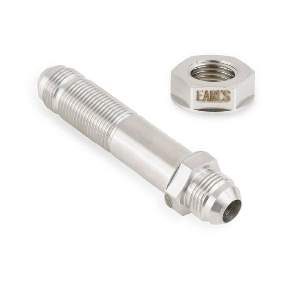 Earls Plumbing SS983508ERL Straight Stainless Steel AN Bulkhead Union