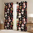 thumbnail image 2 of Homewish Lovely Xmas Snowman Black Out Curtains,Christmas Dessert Candy Cane Curtains Pack of 2 (42x63 Each),White Black Red Bedroom Curtains For Girl Teens,Breathable Home Decor, 2 of 6