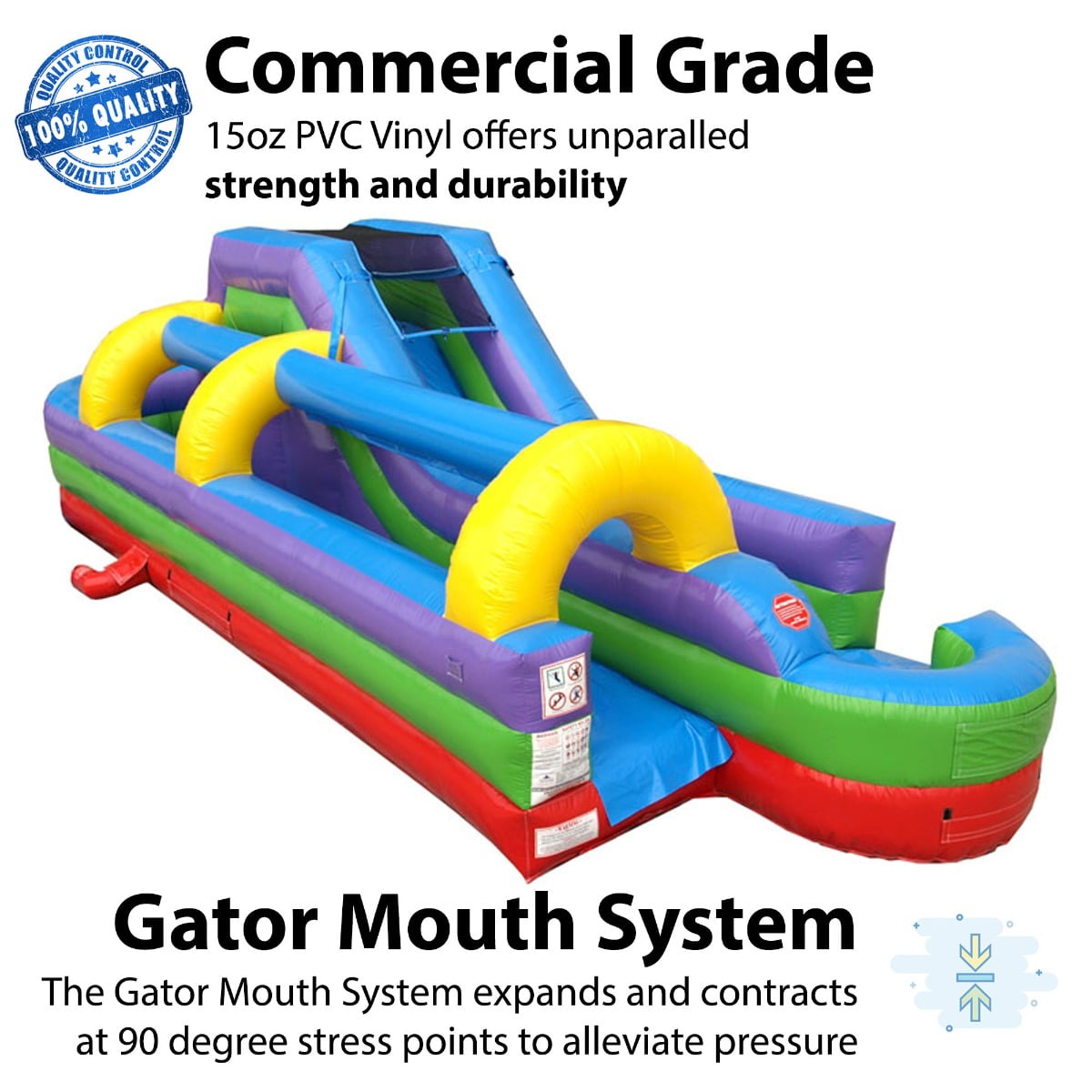 Pogo 30 Commercial Inflatable Water Slide With Slip N Slide Combo