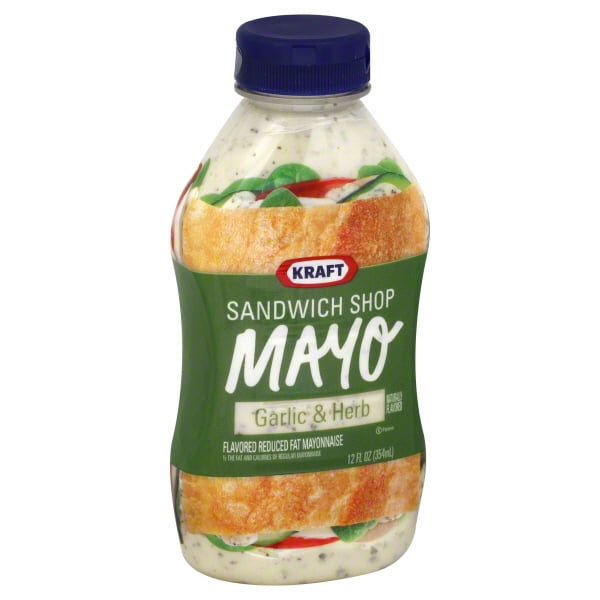 Kraft Mayo Sandwich Shop Garlic & Herb Mayonnaise, 12 oz