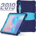 thumbnail image 2 of XYX Case for Samsung Galaxy Tab S6 10.5 inch (SM-T860/SM-T865), Dual Layer Slim Heavy Shockproof Rugged Protective Cover Case with Kickstand (Navy Blue), 2 of 7